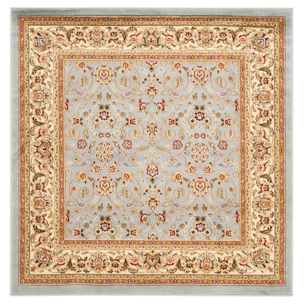 4'X4' Floral Area Rug Light Blue/Ivory - Safavieh