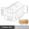 Gulches 8x10FT Walk in Polycarbonate Greenhouse Heavy Duty Aluminum Frame Drainage System All Season Garden Backyard - 2 of 4