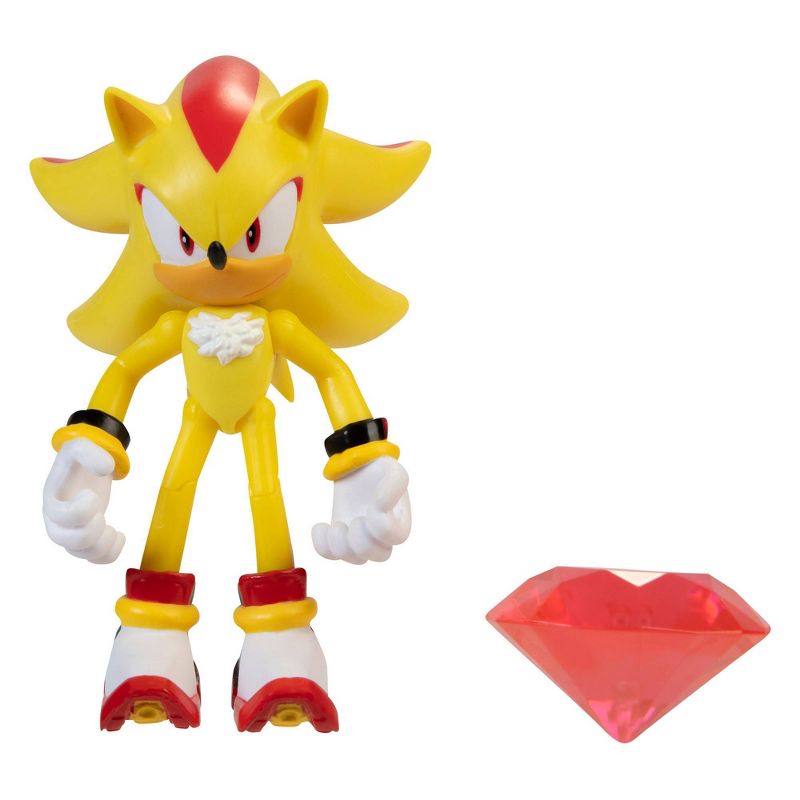 Sonic the Hedgehog 4&#34; Figure Modern Super Shadow with Chaos Emerald Wave 4, 1 of 9