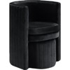 Meridian Furniture Selena Velvet Accent Chair and Ottoman Set in Black - 4 of 4