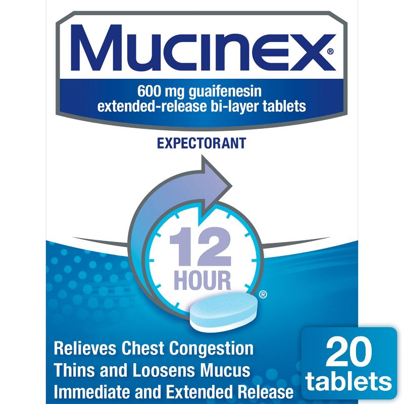 Mucinex 12 Hour Chest Congestion Medicine - Tablets - 20ct, 1 of 10