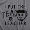 Womens I Put The Tea In Teacher T Shirt Funny Teabag Caffeine Lovers Tee For Ladies - Crazy Dog Women's T Shirt - 2 of 4