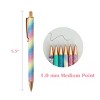 Wrapables Glitter Ballpoint Pens for Women, 1.0mm Medium Point Retractable Metal Pens (Set of 6) - 2 of 4