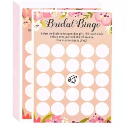 Best Paper Greetings Bridal Bingo Set, Vintage Floral Game Cards for Rustic Wedding, Bridal Shower, Bachelorette Party, Up to 50 Guests