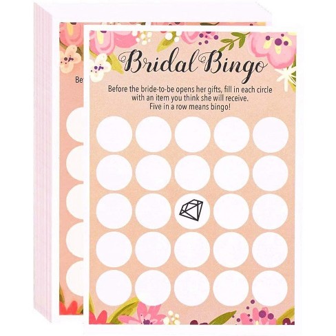 Best Paper Greetings Bridal Bingo Set, Vintage Floral Game Cards for Rustic Wedding, Bridal Shower, Bachelorette Party, Up to 50 Guests - image 1 of 4