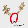 Antler Dog and Cat Headpiece Costume - Boots & Barkley™ Red - 3 of 4