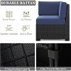 LayinSun 13 Pieces Outdoor Patio Furniture Set with 44" Fire Pit Table Rattan Sectional Sofa Conversation Sets - 4 of 4