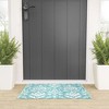 Emanuela Carratoni Teal Ikat Welcome Mat - Deny Designs - 2 of 3