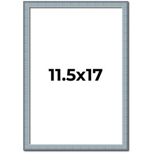 PosterPalooza | Textured Blue Picture Frame - UV Acrylic, Foam Board Backing, Hanging Hardware - 1 of 4