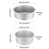 Unique Bargains Aluminum Alloy Nonstick Coating Removable Bottom Durable Round Cake Pan 1 Set - 2 of 4