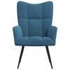 vidaXL Relaxing Chair Blue Velvet - 2 of 4