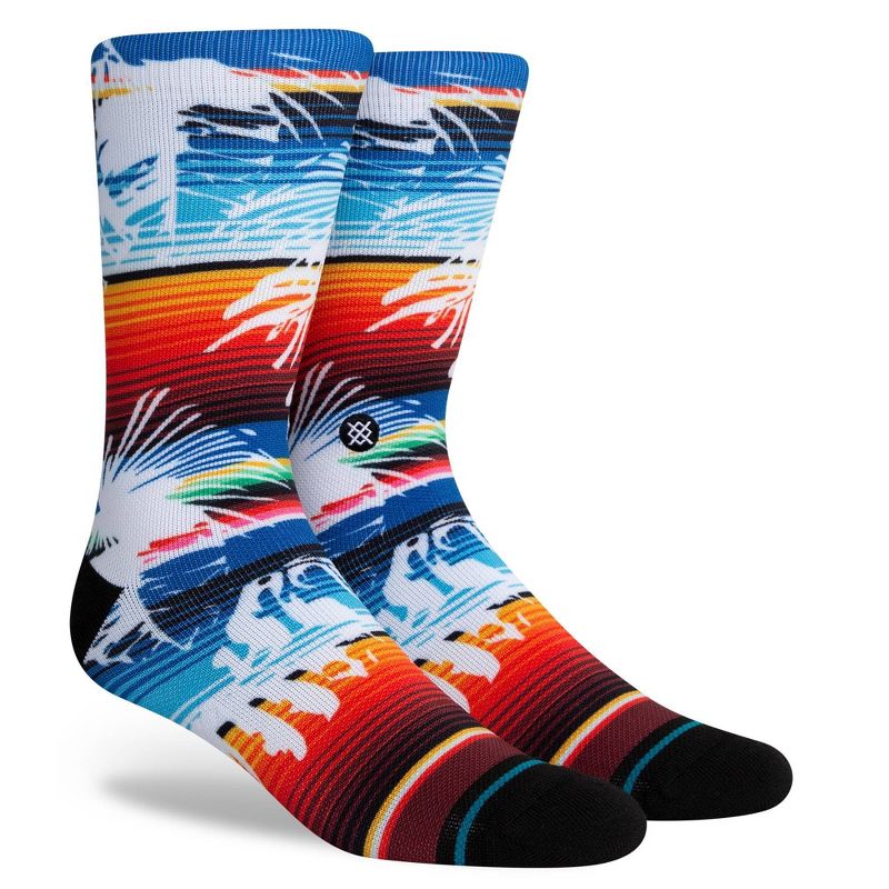 STANCE x WADE Palm Striped Crew Casual Socks, 1 of 5