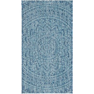 Courtyard CY8734 UV & Stain Resistant Non-Shedding Power Loomed Indoor/Outdoor Rugs - Safavieh - 1 of 4