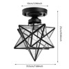 YIYIBYUS Moravian Star Light Flush Mount Ceiling Light with Seeded Glass Shade - 4 of 4