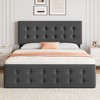 Whizmax Bed Frame with 4 Storage Drawers and Headboard, Faux Leather Upholstered Platform Bed Frame with Wooden Slats Support,  No Box Spring Needed - 3 of 4