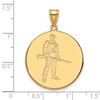 Black Bow Jewelry 10k Yellow Gold West Virginia Mountaineers NCAA Extra Large Pendant - 2 of 3