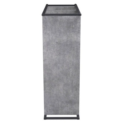 Gray and Black 3-Tier Industrial Bookshelf