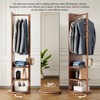 ALEXOUN Full-Length Mirror with Hangers - Rubberwood Design, 360° Swivel - Easy Dressing & Organizing for Bedroom Living Room Office - 4 of 4