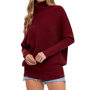 Women's Slouch Neck Dolman Sweater - BluIvy - 1 of 4