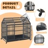 52 Inch Dog Crate with Double Door - 360° Lockable Wheels, Removable Tray, Easy to Assemble, Indoor Dog Cage for Small Medium Large Dogs - 4 of 4