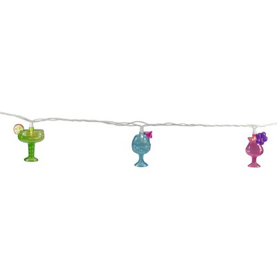 Multicolor Cocktail Glass String Lights for Outdoor Patio