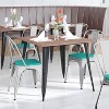 Flash Furniture Perry Commercial Grade Metal Indoor-Outdoor Stackable Chair with All-Weather Polystyrene Seat - 2 of 4
