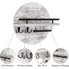 LunaLulinlk Key Holder for Wall Decorative with Shelf and Hooks, Wood Round Wall Mount with Holder, Entryway Key Rack Hanger, White - 3 of 4
