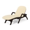 Outdoor Chaise Lounge with Cushion, Modern Curved Backrest Recliner for Patio, Poolside or Garden Relaxation and Sunbathing-Maison Boucle - 3 of 4
