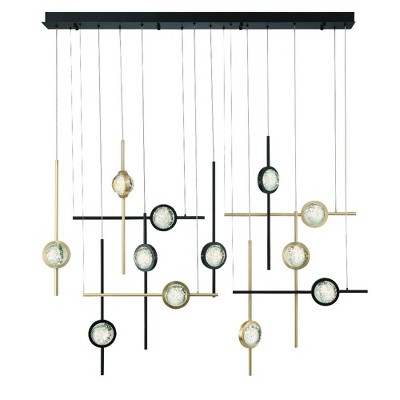 Eurofase Lighting Barletta 12 - Light Chandelier in  Gold/Black