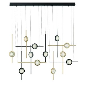 Eurofase Lighting Barletta 12 - Light Chandelier in  Gold/Black - 1 of 1
