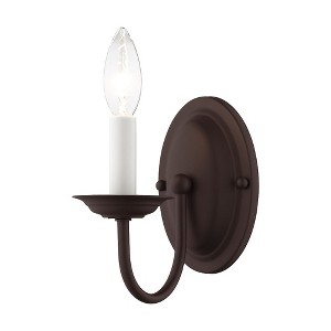Livex Lighting Home Basics 1 - Light Wall Light in  Bronze - 1 of 2