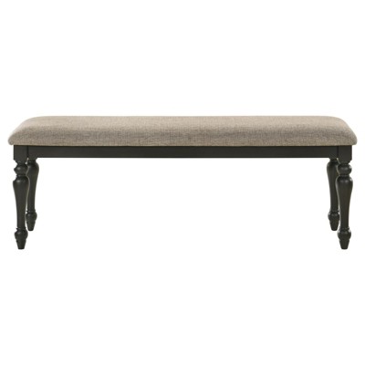 Bridget Beige and Brown Upholstered Dining Bench