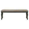 Coaster Bridget Upholstered Dining Bench Stone Brown and Charcoal Sandthrough - 3 of 4
