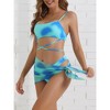 INSPIRE CHIC Women's Adjustable Spaghetti Straps Strappy Bikini Swimsuits Triangle Bottoms with Mesh Skirt Bathing Suit 3 Pieces - 2 of 4