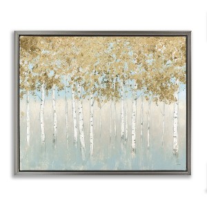 Stupell Industries Abstract Gold Tree Landscape Floating Frame Canvas Art - 1 of 4