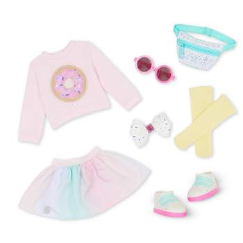  14-inch Doll Clothes 4pcs Starry Outfit Colorful Top & Polka  Dot Shorts Glittery Shoes & Hair Bow 3 Years + Twinkle Like A Star