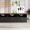 TV Stand for TVs Up to 75", 70in Entertainment Center with Storage Drawer and Open Shelves, Mid Century Modern Media Cabinet for Living Room - 4 of 4