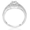 Pompeii3 7/8ct Cushion Halo Split Shank Diamond Engagement Ring 14k White Gold Solitaire - 3 of 4