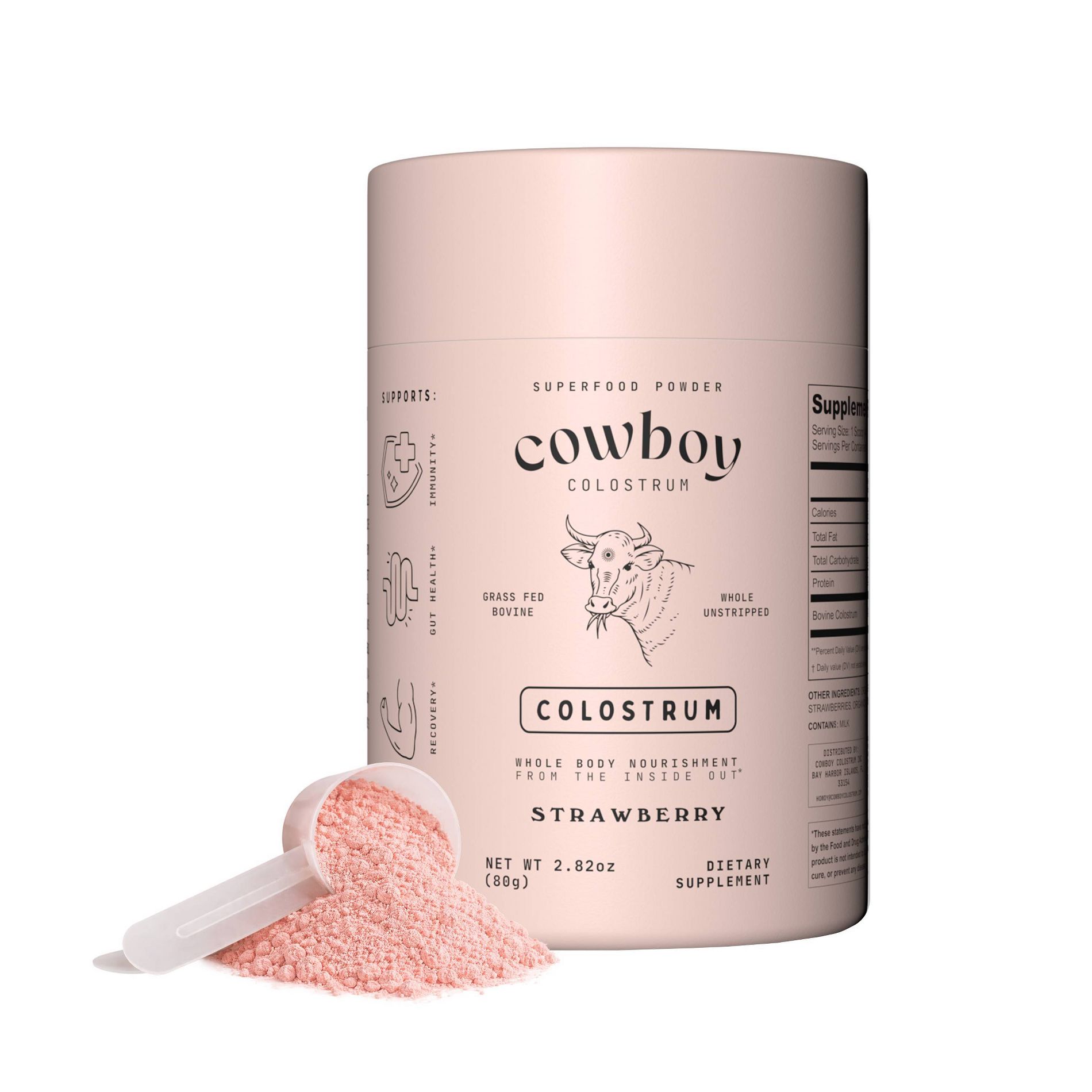 Cowboy Colostrum Colostrum Powder - Strawberry - 2.82oz/20 Servings