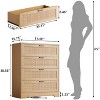 Tall Rattan Dresser with 4 Drawers, Storage Chest of Drawers for Bedroom - 2 of 4