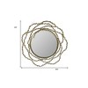 HomeRoots 34" Antiqued Gold Abstract Scalloped Aluminum Framed Accent Mirror - 3 of 3