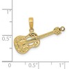 Black Bow Jewelry 14k Yellow Gold Classical Guitar Pendant - 3 of 4