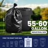 Plasticplace 55-60 Gallon Contractor Trash Bags3.0 MilBlack 38'' X 58''(32 Count) - 4 of 4
