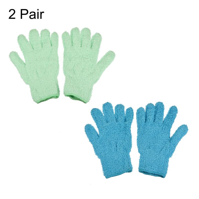 Unique Bargains Dusting Cleaning Gloves Microfiber Mittens for Plant Blinds Lamp Window, 3 of 7