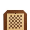 VYNXARIA Bishop Cherry Finish Reversible Chess Checker Game Table w/Game Tray (Chess Fingures Not Included) - 4 of 4