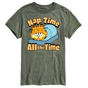 Men's - Garfield - Nap Time All The Time Short Sleeve Graphic T-Shirt - 1 of 4