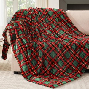 Flannel Throw Blankets, Buffalo Plaid Throw Blanket,Christmas Gift. - 1 of 4