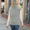Women's Plush Zipper Vest Jacket Soft And Warm Outerwear - 3 of 3