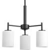 Progress Lighting Replay 3-Light Chandelier, Brushed Nickel, White Glass Shades - 3 of 3