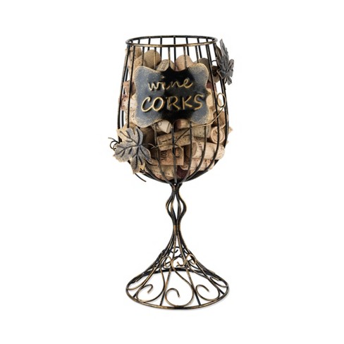 True Wine Glass Cork Holder Decorative Wine Cork Storage And